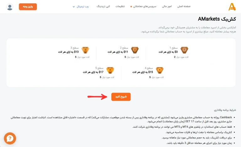 کش بک آمارکتس