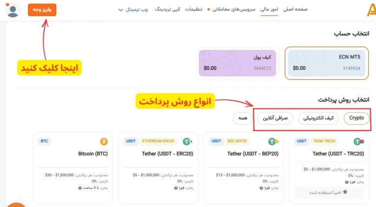 انواع روش شارژ آمارکتس